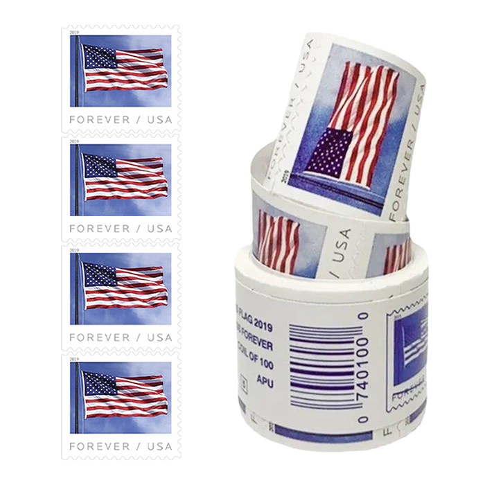 2019 U.S. Flag Forever Stamps 50 Rolls - Forever Stamps