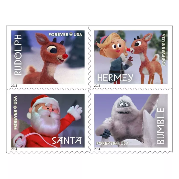 2014 Rudolph the Red-Nosed Reindeer Stamps - Forever Stamps