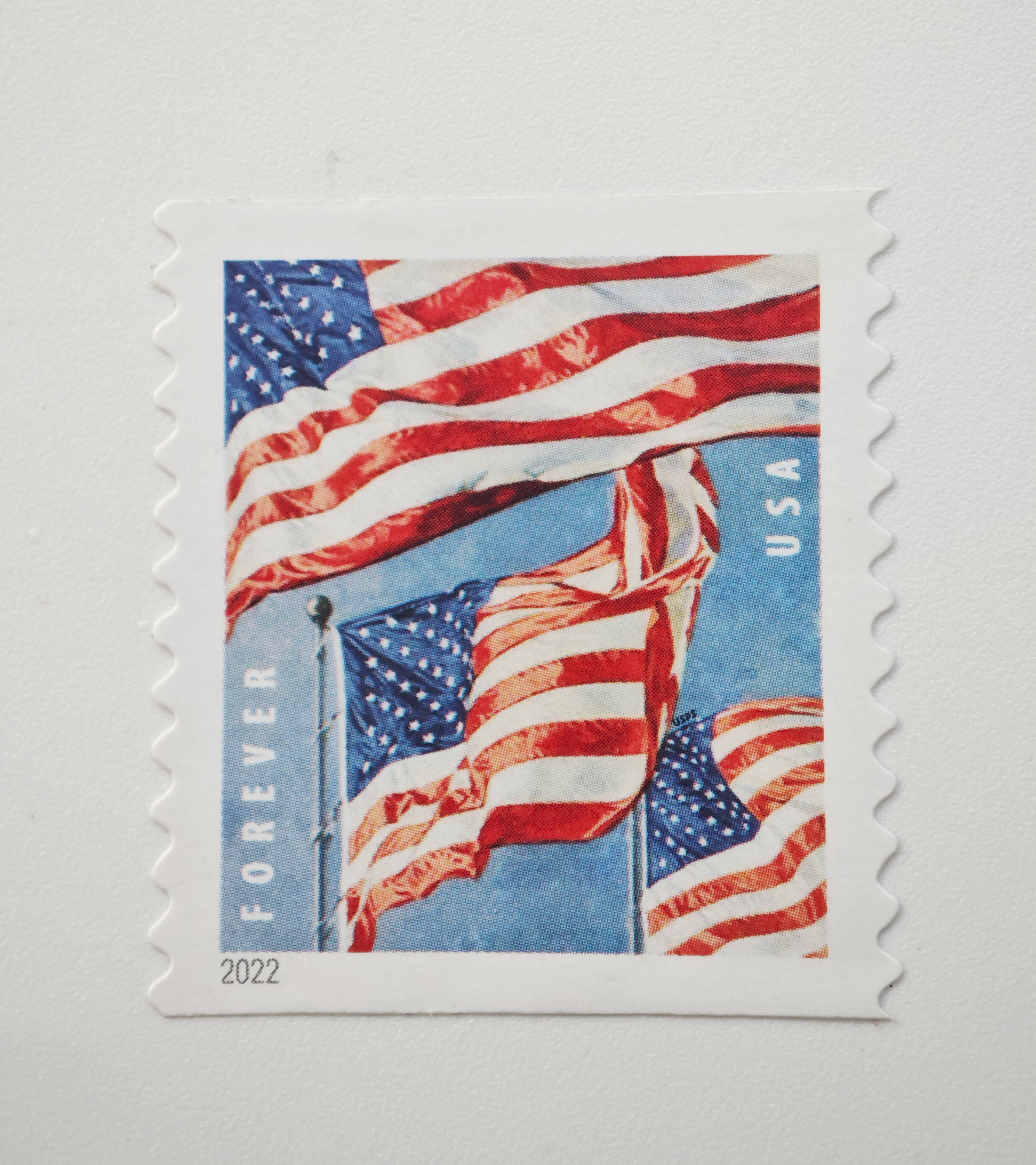 Big Sales! 3 U.S. Flag Stamps,3 Rolls/300 Pcs - Forever Stamps