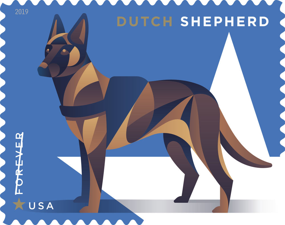 2019 Military Working Dogs Stamps 100 PCS - Forever Stamps